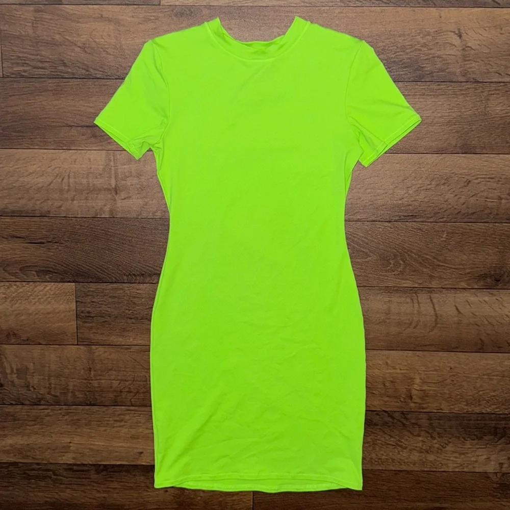 SKIMS | Swim | Skims Size Small Signature Swim T Shirt Dress Bright Neon Slime Green Sexy Beach
